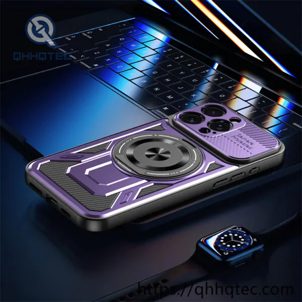 armor design round invisible bracket case