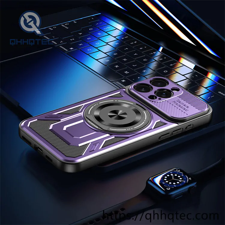 armor design round invisible bracket case