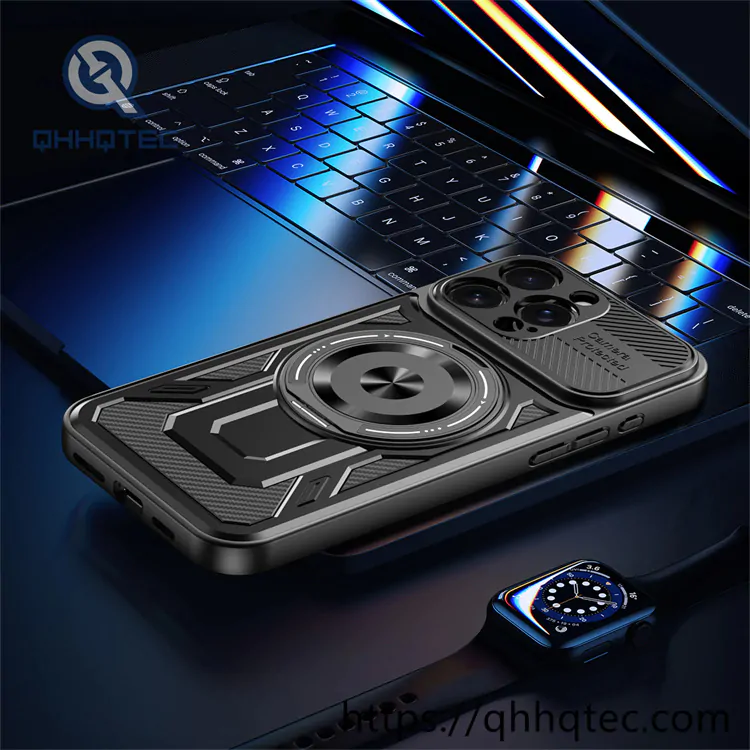 armor design round invisible bracket case