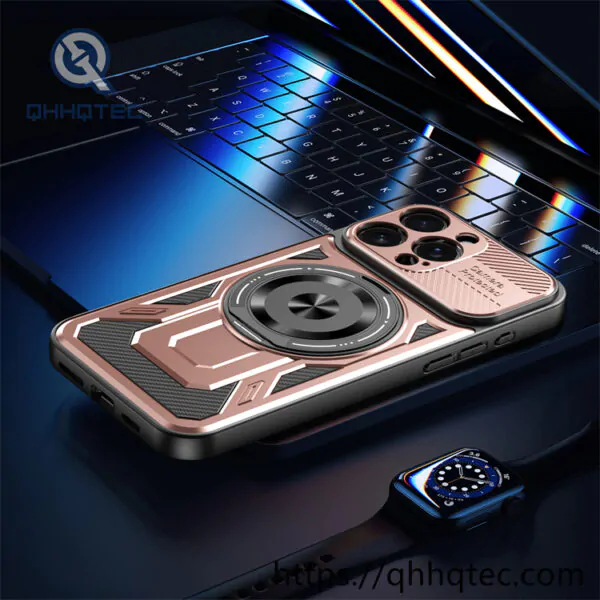 armor design round invisible bracket case