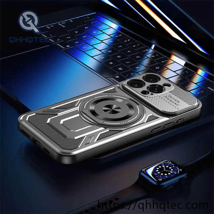 armor design round invisible bracket case