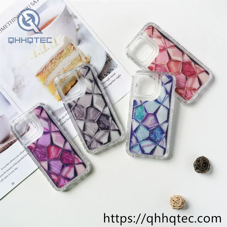fragments grids design 3 in 1 phone case