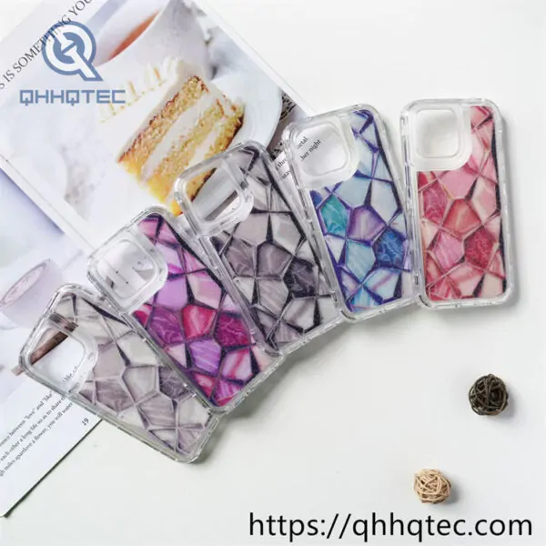fragments grids design 3 in 1 phone case