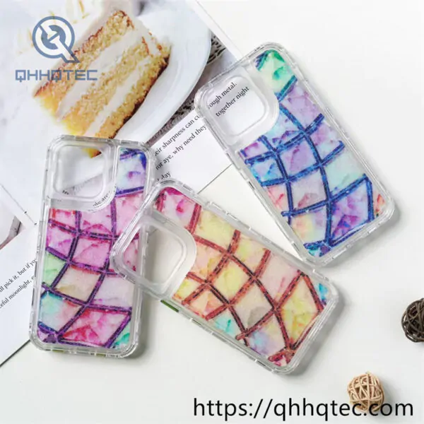 fragments grids design 3 in 1 phone case