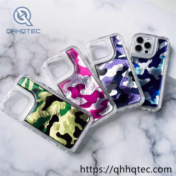 gold silver spot pattern design 3 in 1 case