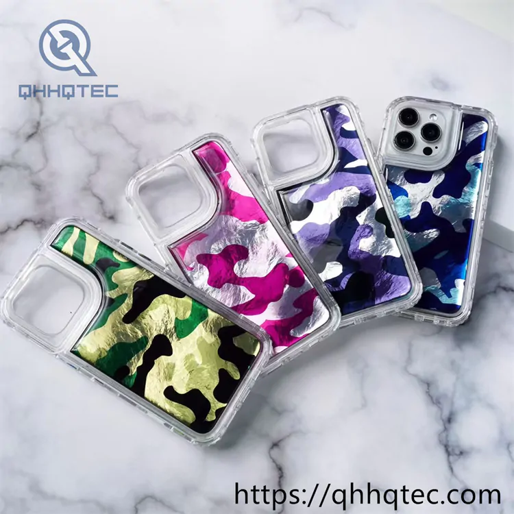 gold silver spot pattern design 3 in 1 case