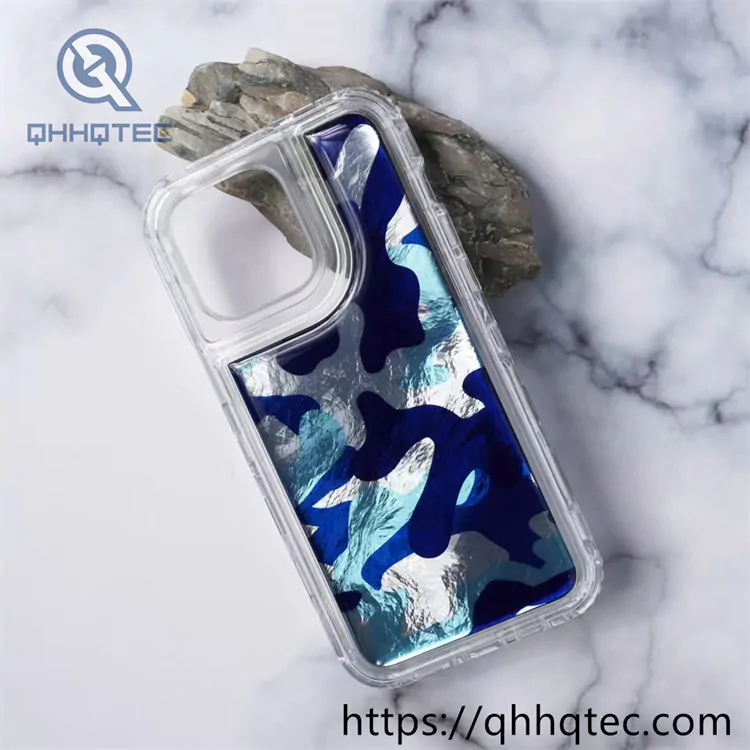 gold silver spot pattern design 3 in 1 case
