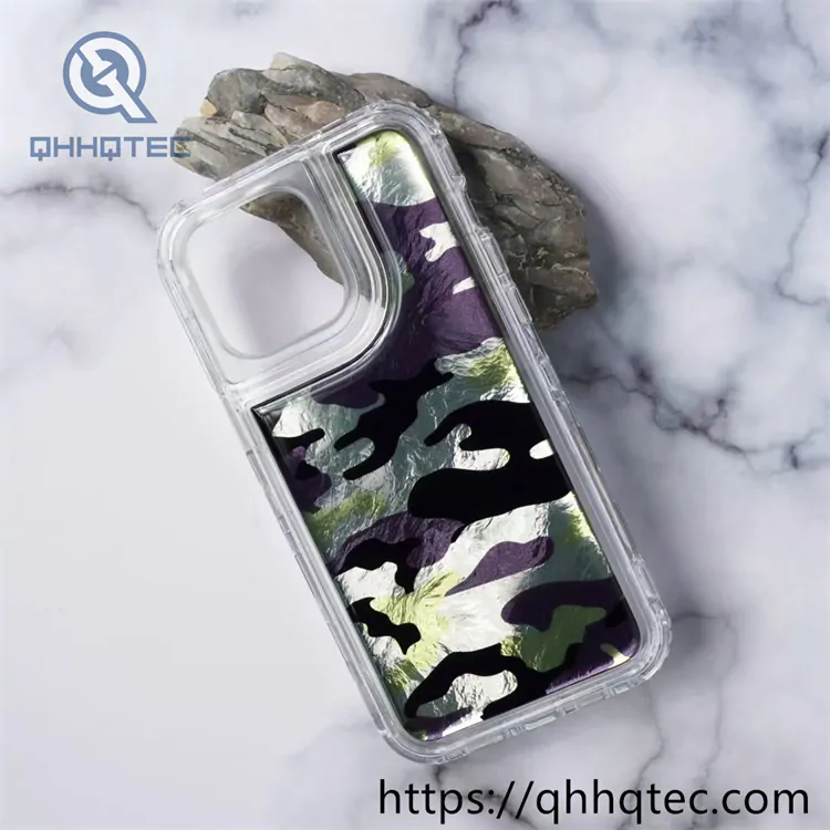 gold silver spot pattern design 3 in 1 case