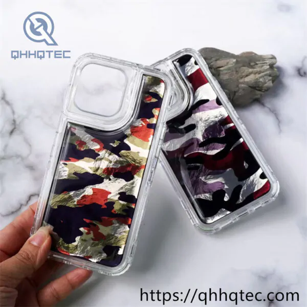 gold silver spot pattern design 3 in 1 case