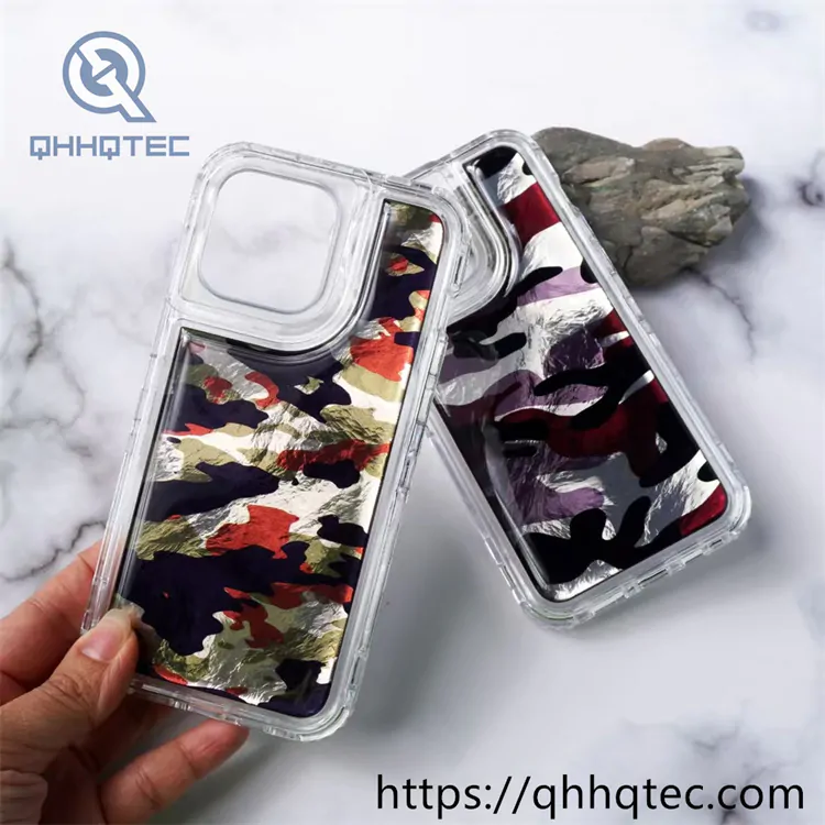 gold silver spot pattern design 3 in 1 case