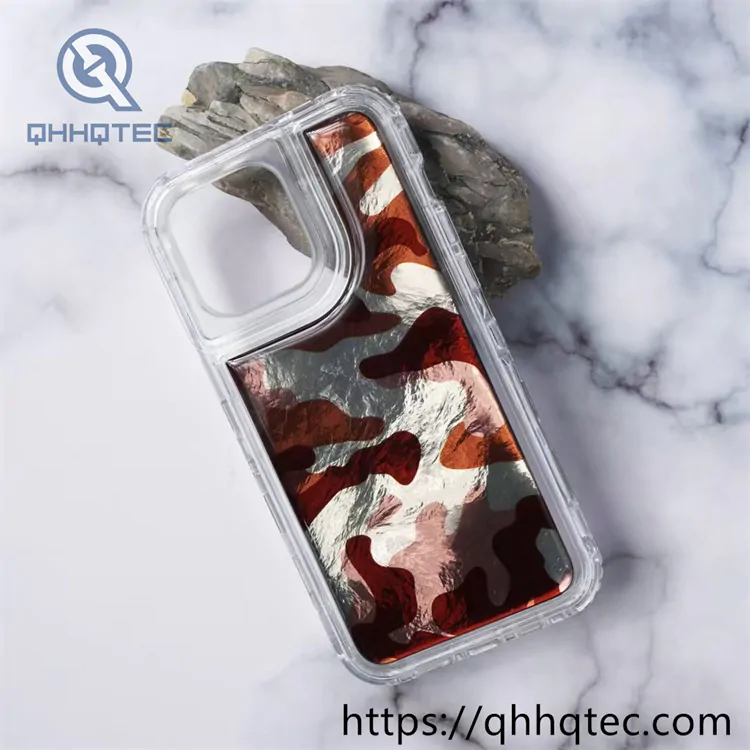 gold silver spot pattern design 3 in 1 case