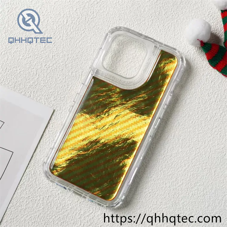 colorful shiny twill pattern design 3 in 1 phone case