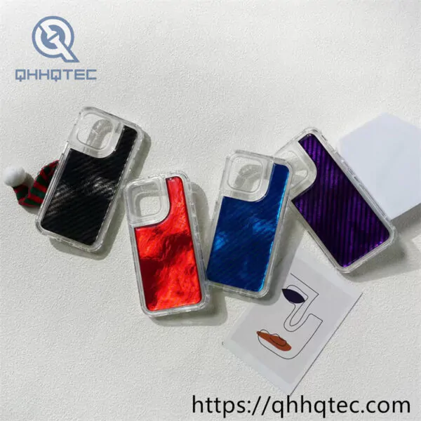 colorful shiny twill 3 in 1 phone case