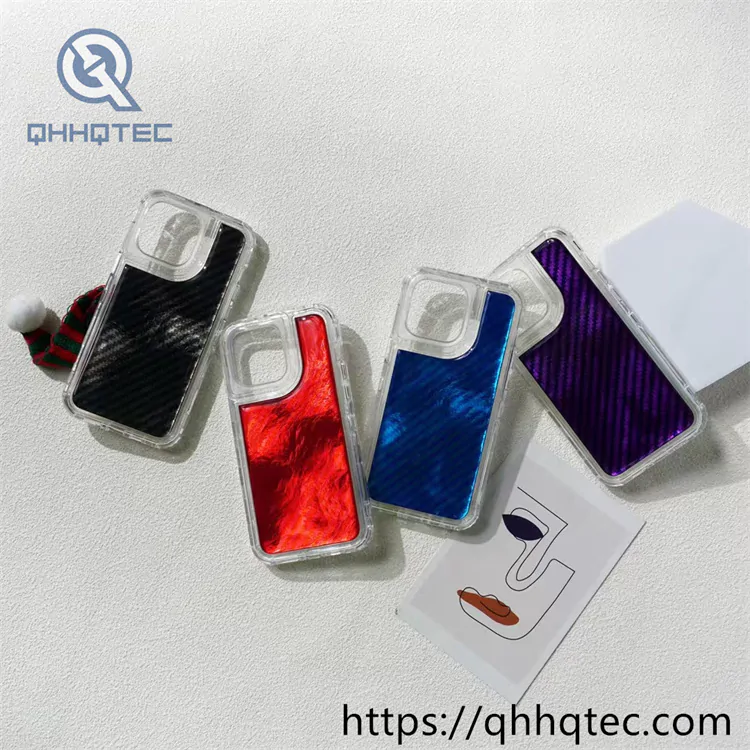 colorful shiny twill 3 in 1 phone case