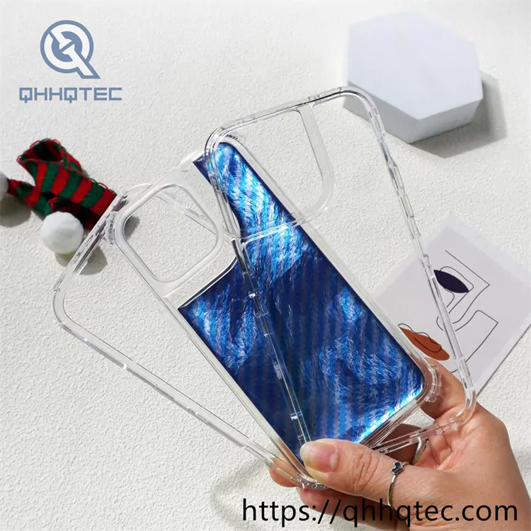 colorful shiny twill 3 in 1 phone case