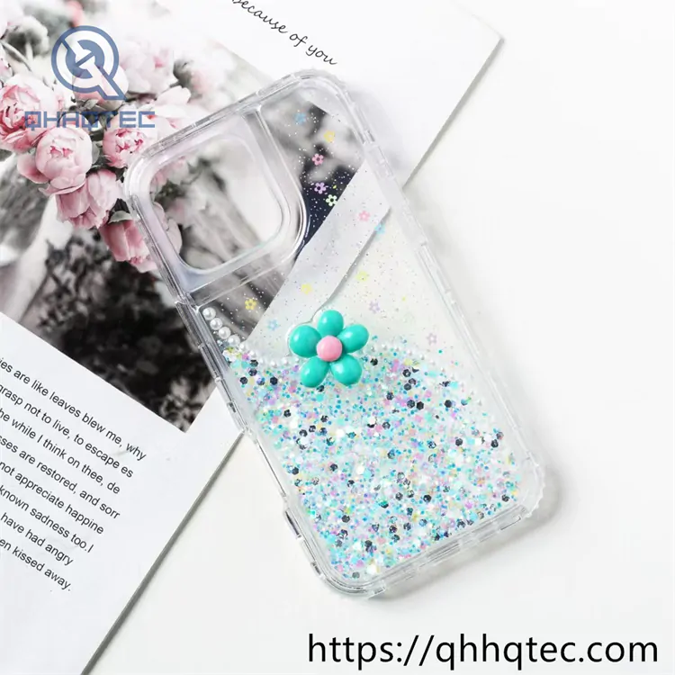 colorful rose patterns 3 in 1 glitter case (复制)
