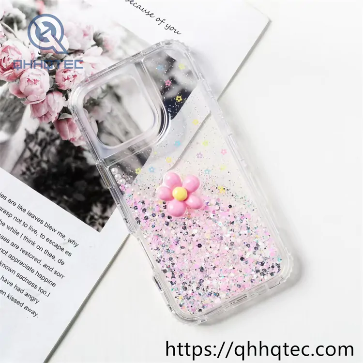 colorful rose patterns 3 in 1 glitter case (复制)