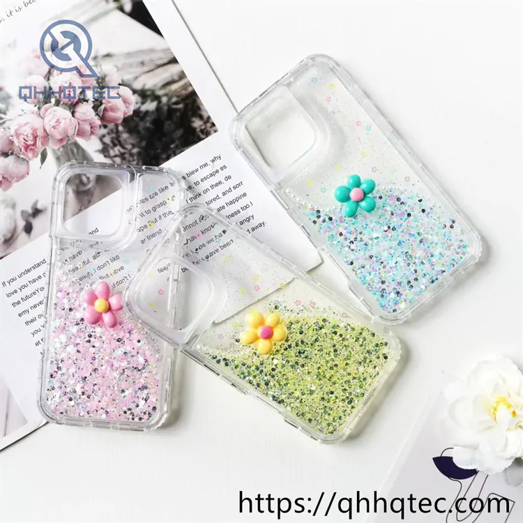 colorful rose patterns 3 in 1 glitter case (复制)