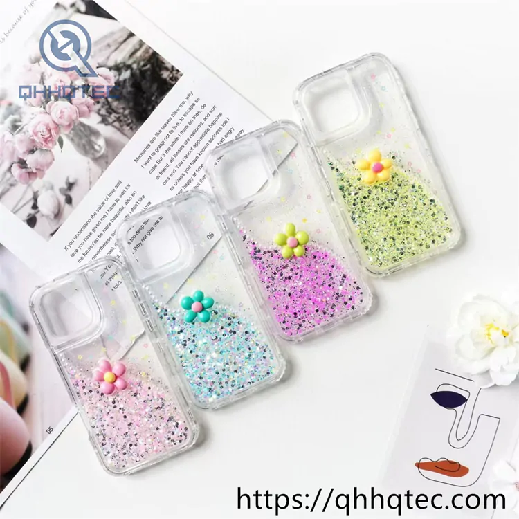colorful rose patterns 3 in 1 glitter case (复制)