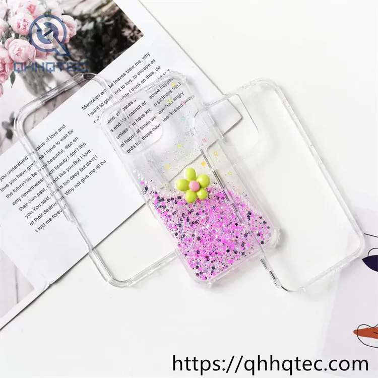 colorful rose patterns 3 in 1 glitter case (复制)