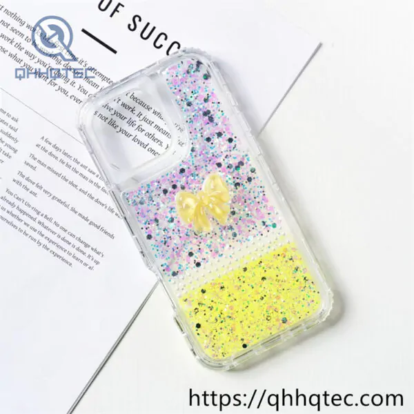 two color glitter sequins decoration 3 in 1 case