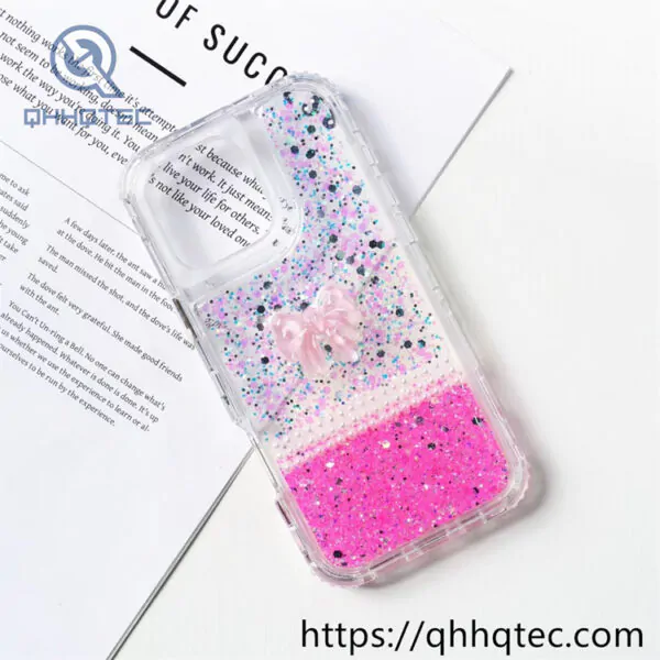 two color glitter sequins decoration 3 in 1 case