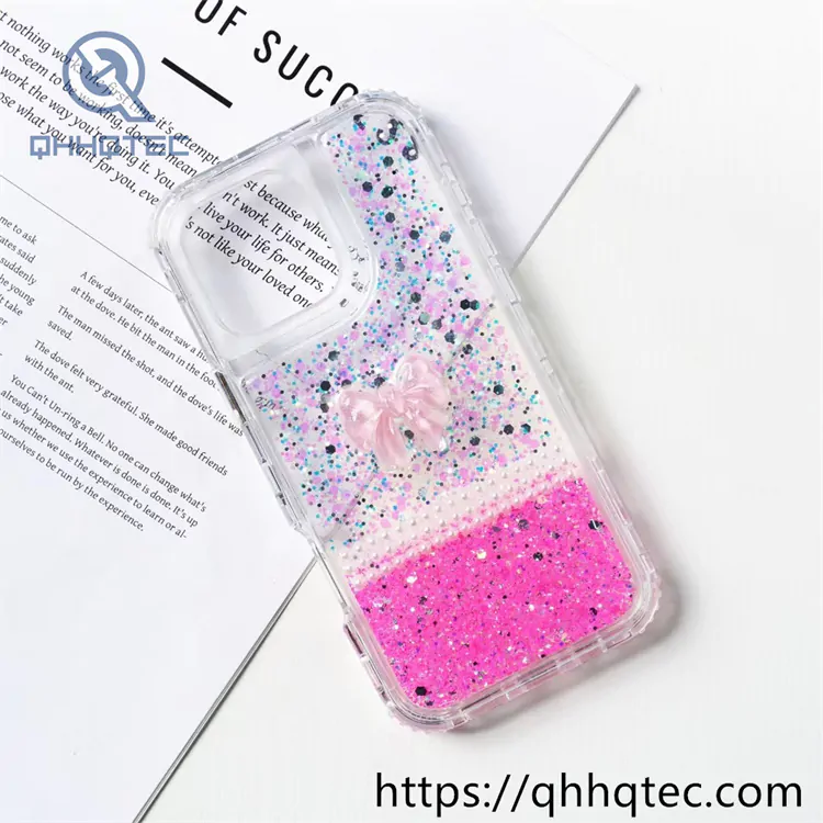 two color glitter sequins decoration 3 in 1 case