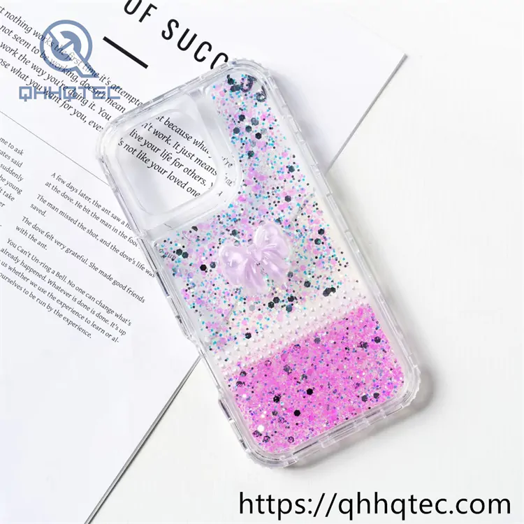 two color glitter sequins decoration 3 in 1 case