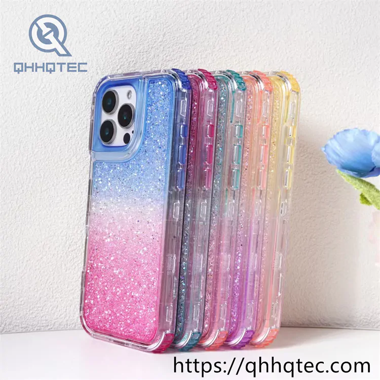 full sequins gradient colors 3 in 1 case