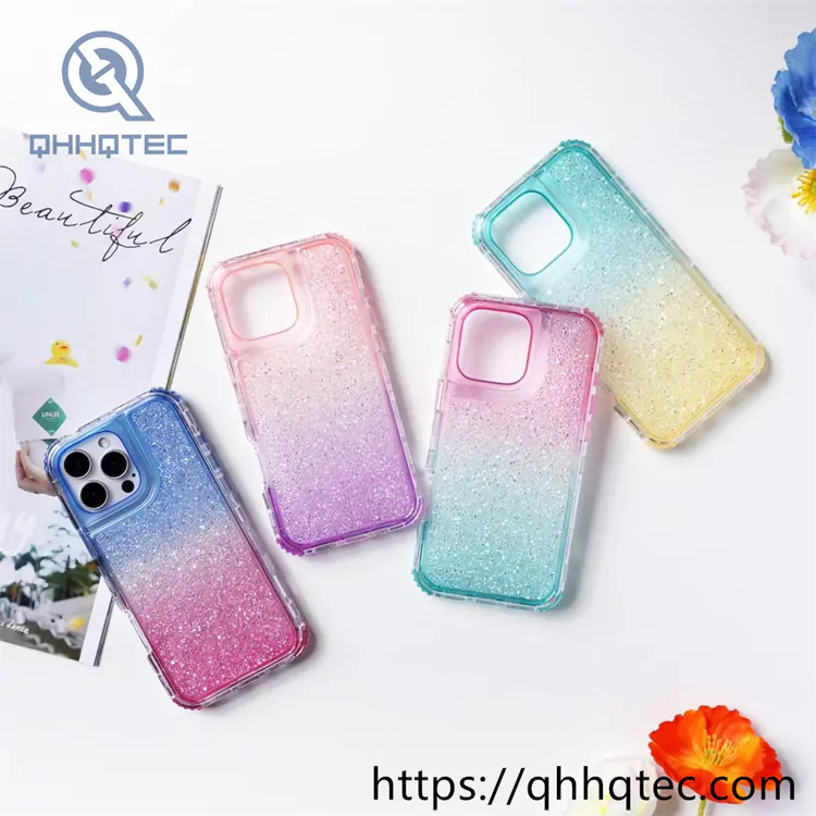 full sequins gradient colors 3 in 1 case