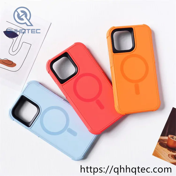 colorful frames transparent 3 in 1 magsafe case (复制)