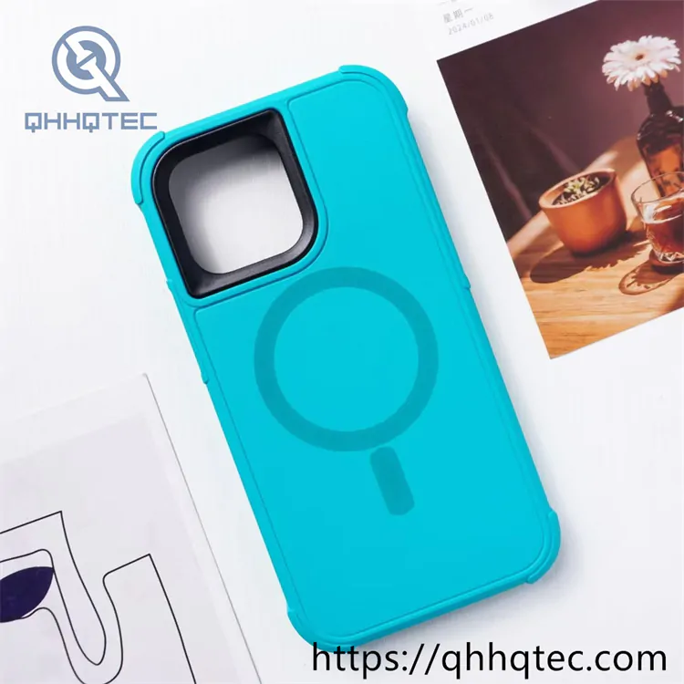 colorful frames transparent 3 in 1 magsafe case (复制)