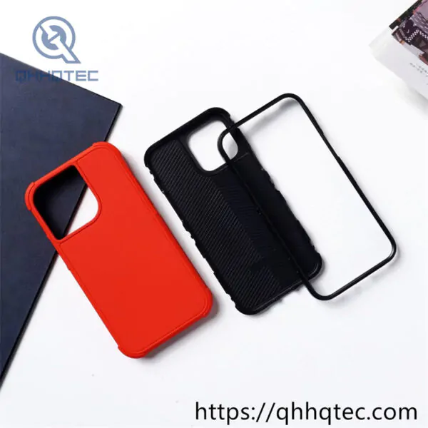 drop resistant bright pure color 3 in 1 case