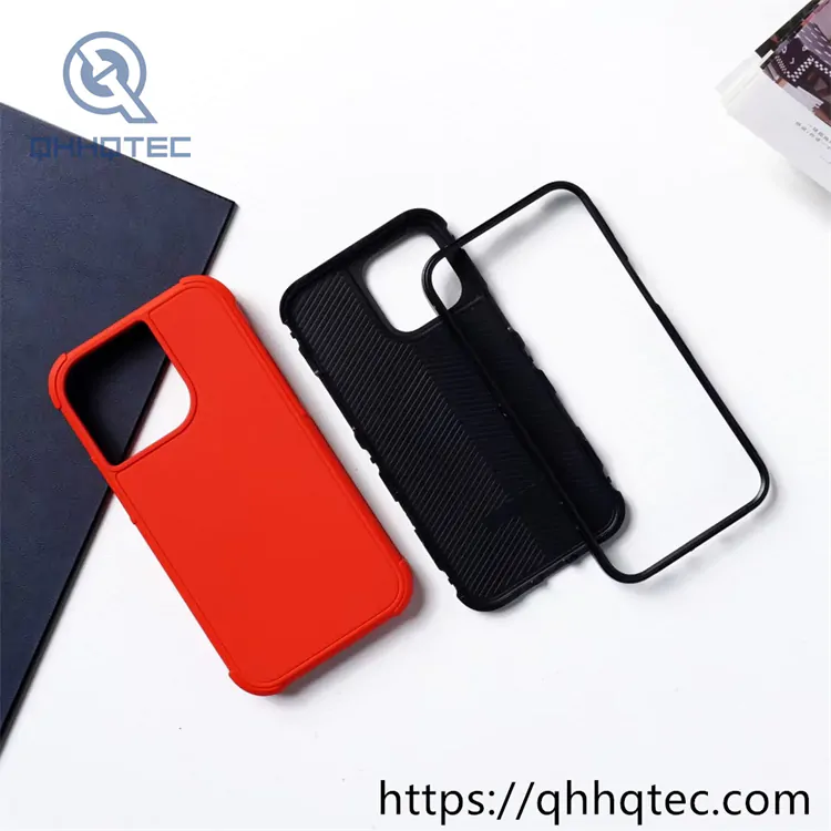 drop resistant bright pure color 3 in 1 case