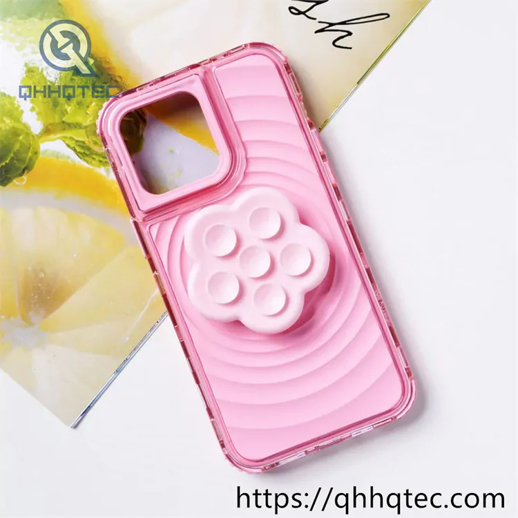 wave texture 3 in 1 case with flower support
