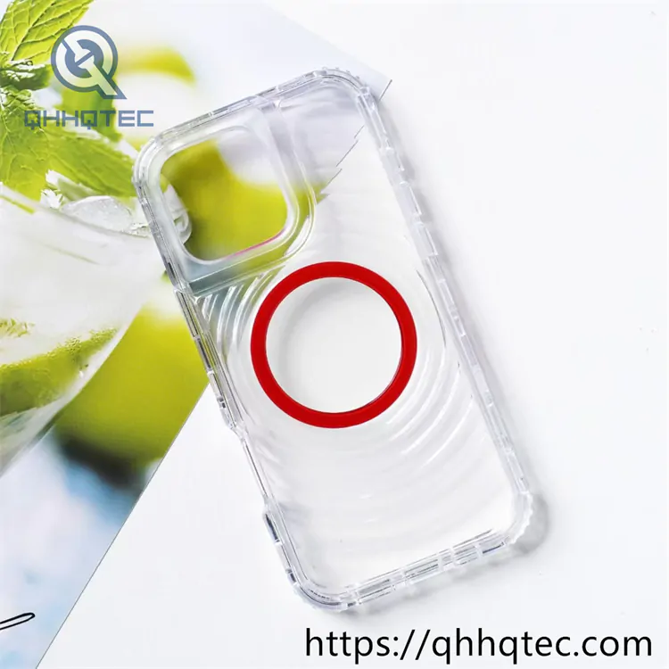 wave texture 3 in 1 transparent magsafe case
