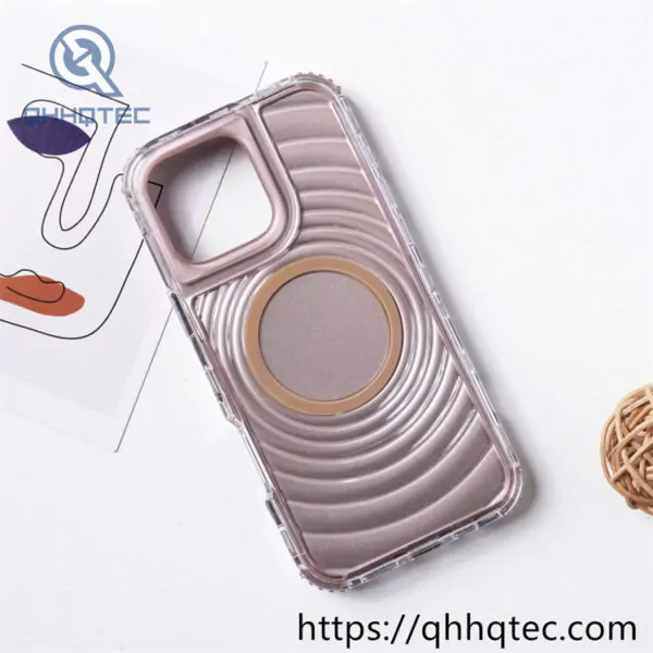transparent frame wave texture 3 in 1 case