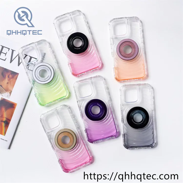 wave texture 3 in 1 gradient color pop case