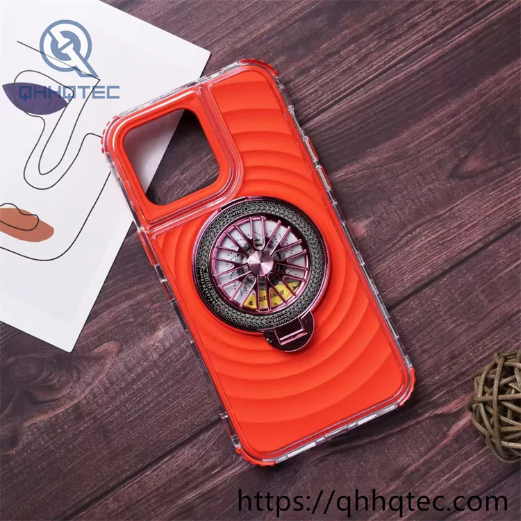 colorful wave texture 3 in 1 case with gyro bracket