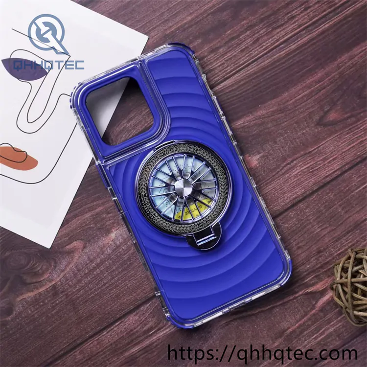 colorful wave texture 3 in 1 case with gyro bracket