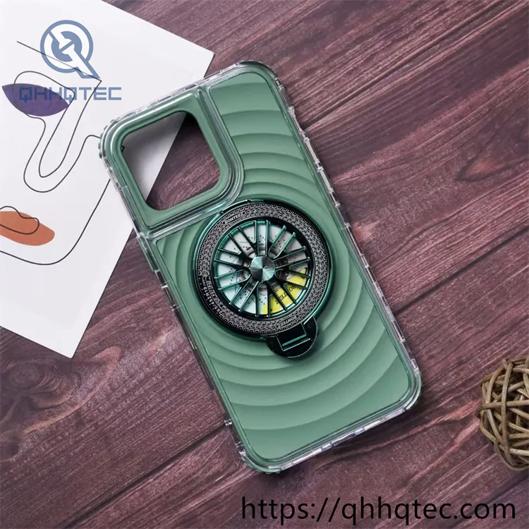 colorful wave texture 3 in 1 case with gyro bracket