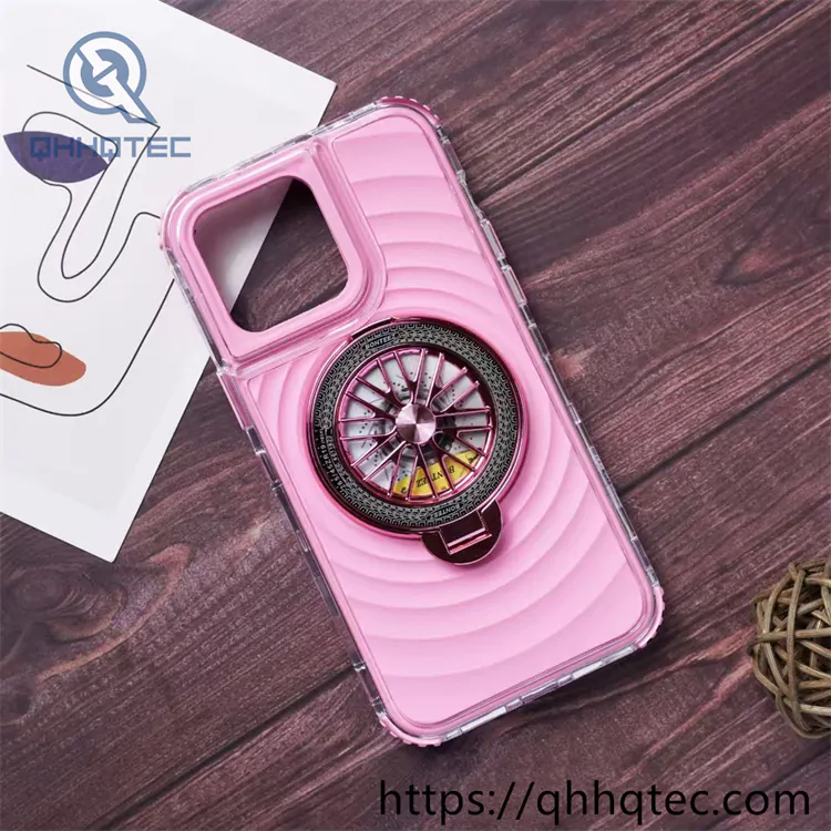 colorful wave texture 3 in 1 case with gyro bracket