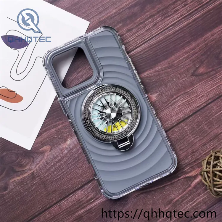 colorful wave texture 3 in 1 case with gyro bracket
