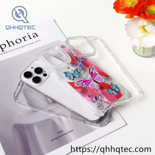 color lines 3 in 1 butterfly diamonds case