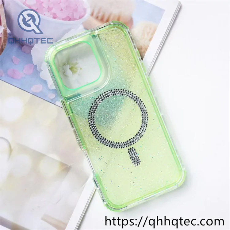 glitter 3 in 1 case diamond magsafe circle