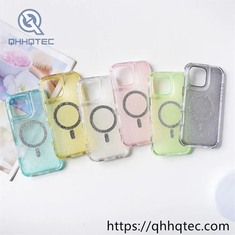 glitter 3 in 1 case diamond magsafe circle