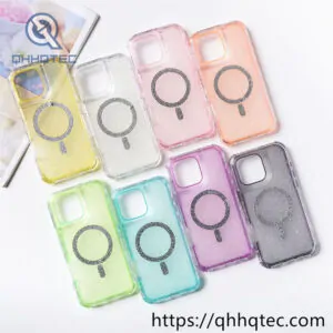 glitter 3 in 1 case diamond magsafe circle