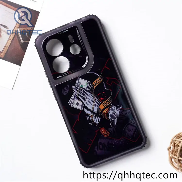 transparent frame wave texture 3 in 1 case (复制)