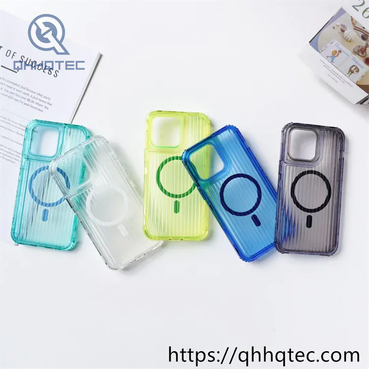 candy color vertical lines 3 in 1 magsafe case
