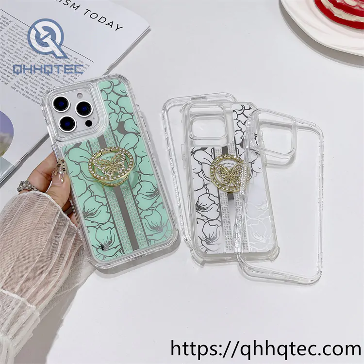 electroplated patch pattern diamond phone case